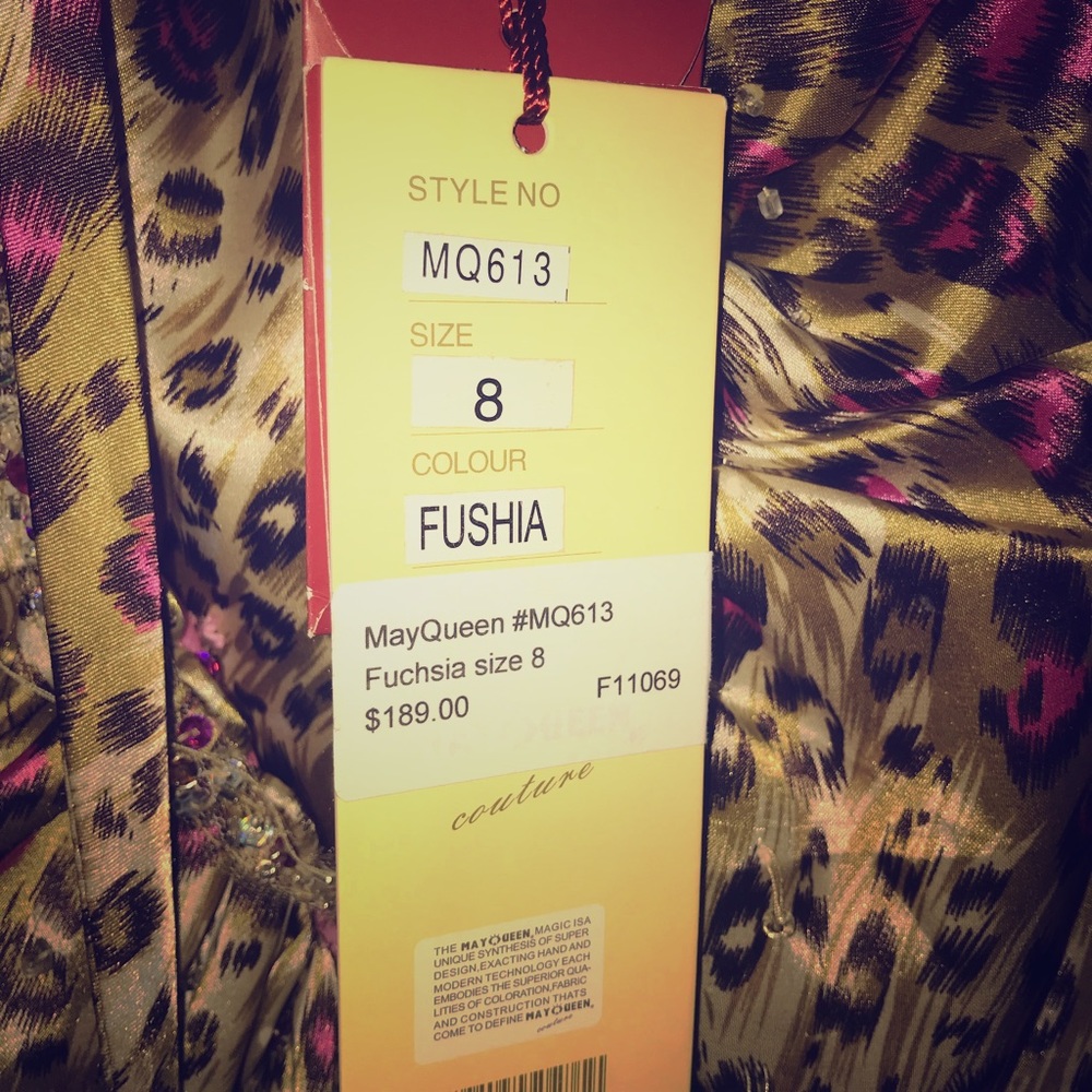 Size 8 leopard print, full length dress